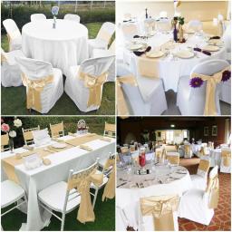 Cadeira de casamento volta fita festa recepção banquete hotel evento cadeira traseira capa arco cadeira gravata cadeira capa decoração - Image 5