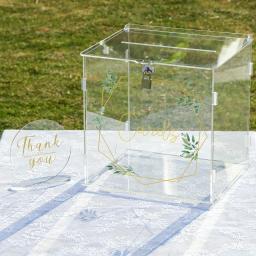 Caixa De Cartão De Acrílico Para A Recepção Do Casamento, Caixas De Dinheiro Do Casamento, Festa, Aniversário, Graduação, Aniversário - Image 1