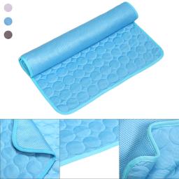 Esteira de resfriamento para animais de estimação, almofada para cães e gatos, seda fria, colchão à prova de umidade, cama para animais pequenos, almofada de verão, 5 tamanhos - Image 1