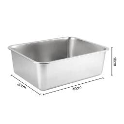 Aço inoxidável Cat Litter Box, durável caixa profunda, espaçoso, Low Entry Design, fácil acesso, Pet Acessórios - Image 5