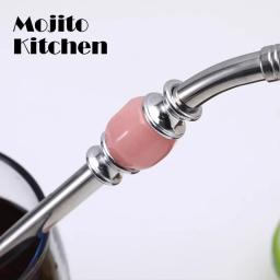 Reutilizáveis canudos de aço inoxidável para chá erva-mate, bombilla, cabaça, beber filtro, colher, bar acessórios - Image 3