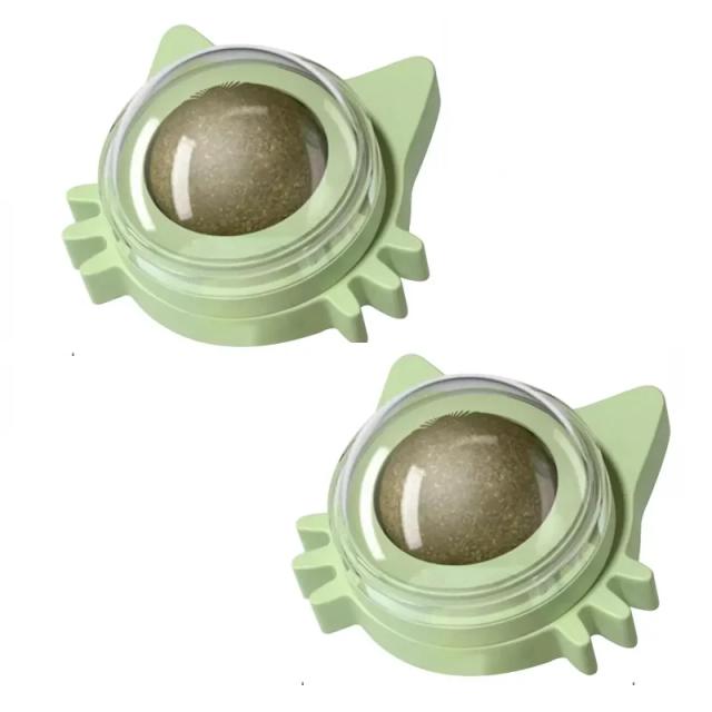 Bolas de Catnip Lickáveis para Gatos: Brinquedos Engraçados e Deliciosos para Limpeza Dental e Brincadeiras
