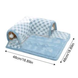 Túnel extensível para gatos, 2 em 1, cama entediada, brinquedo interativo, material de estimação, acessórios - Image 6