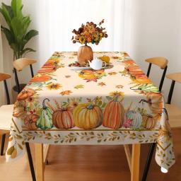 Pumpkin Pattern Retangular Toalha De Mesa, Decoração De Casa, Dia De Ação De Graças, Mesa De Festa, Ao Ar Livre, Outono - Image 5