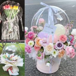 Grande Pescoço Largo Transparente Bolha Bobo Balões, Bouquet de Flores, Snack Gift Wrap para Casamento e Decoração de Festa de Aniversário, 5PCs, 10 PCs, 15PCs - Image 2