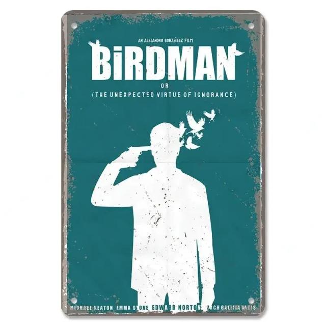 Decoração Vintage com Pôsteres de Filmes Clássicos em Metal para Casa e Sala de Estar