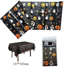 Toalha De Mesa De Abóbora De Halloween, Spider Web Bat, Ghost Table Cover, Roupas para Festa Festival, Home Table Decoration Supply - Image 3