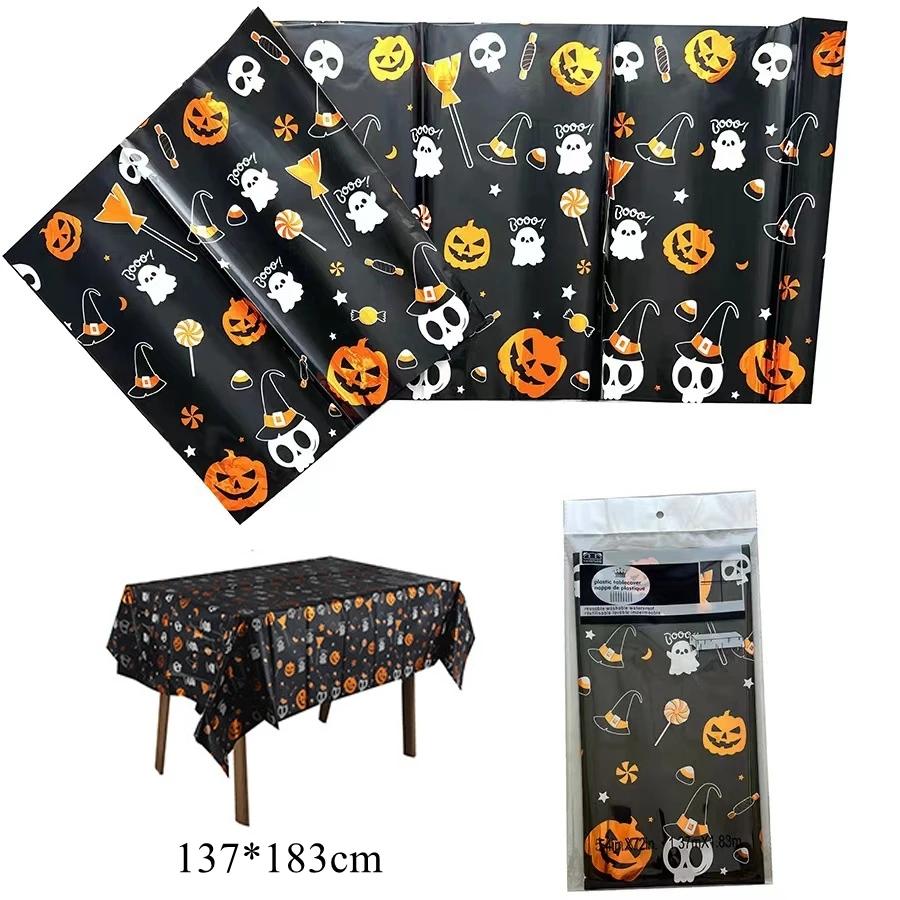 Toalha De Mesa De Abóbora De Halloween, Spider Web Bat, Ghost Table Cover, Roupas para Festa Festival, Home Table Decoration Supply - Image 1