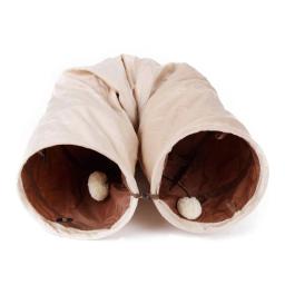Canal de pelúcia dobrável para gato de estimação, camurça dobrável, brinquedo educativo, inverno quente, brinquedos interativos, Cat Supplies, 25x120cm - Image 2
