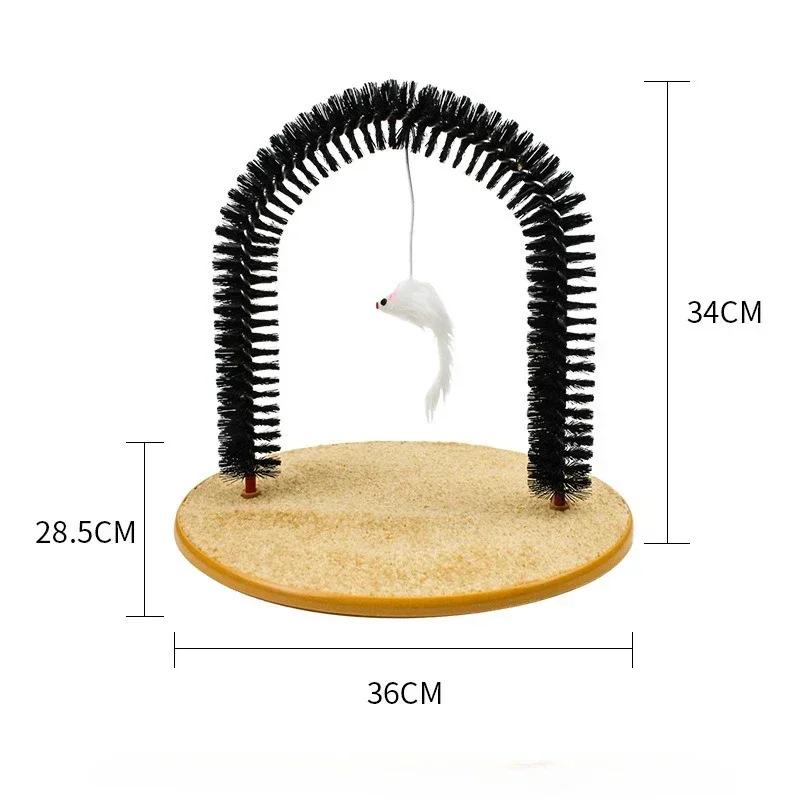 Brinquedo arco interativo para gato, dispositivo auto-aliciamento, cinto para animais de estimação, massagem removível, brinquedo de fricção, acessórios para gatos - Image 1
