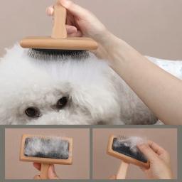 Pente removedor de cabelo de madeira para animais de estimação, Dog Grooming, Massagem Comb, Cat Combs, Ferramentas de limpeza, Pet Supplies - Image 2