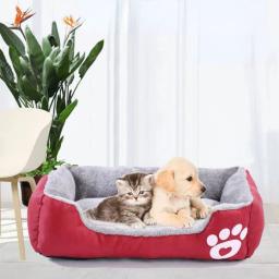 Canil quadrado de pelúcia para pet, tapete lavável gato, colchão impermeável, almofada grande, cães médios e grandes, artigos para animais, verão - Image 2