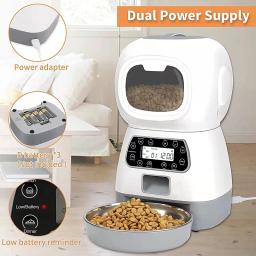 3.5l alimentador automático para animais de estimação dispensador de alimentos inteligente para cão gato tigela temporizador robô dispensador de água de alimentação do animal de estimação sensor automático fonte do gato - Image 2