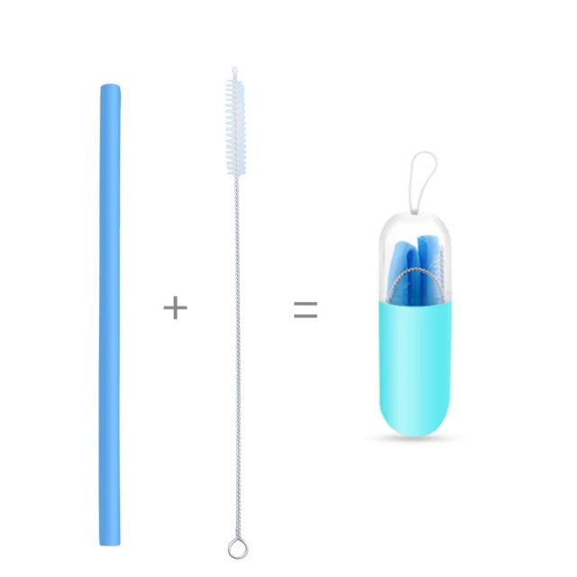 Canudos de Silicone Reutilizáveis com Estojo e Escova de Limpeza - Perfeitos para Festas, Bares e Aventuras ao Ar Livre