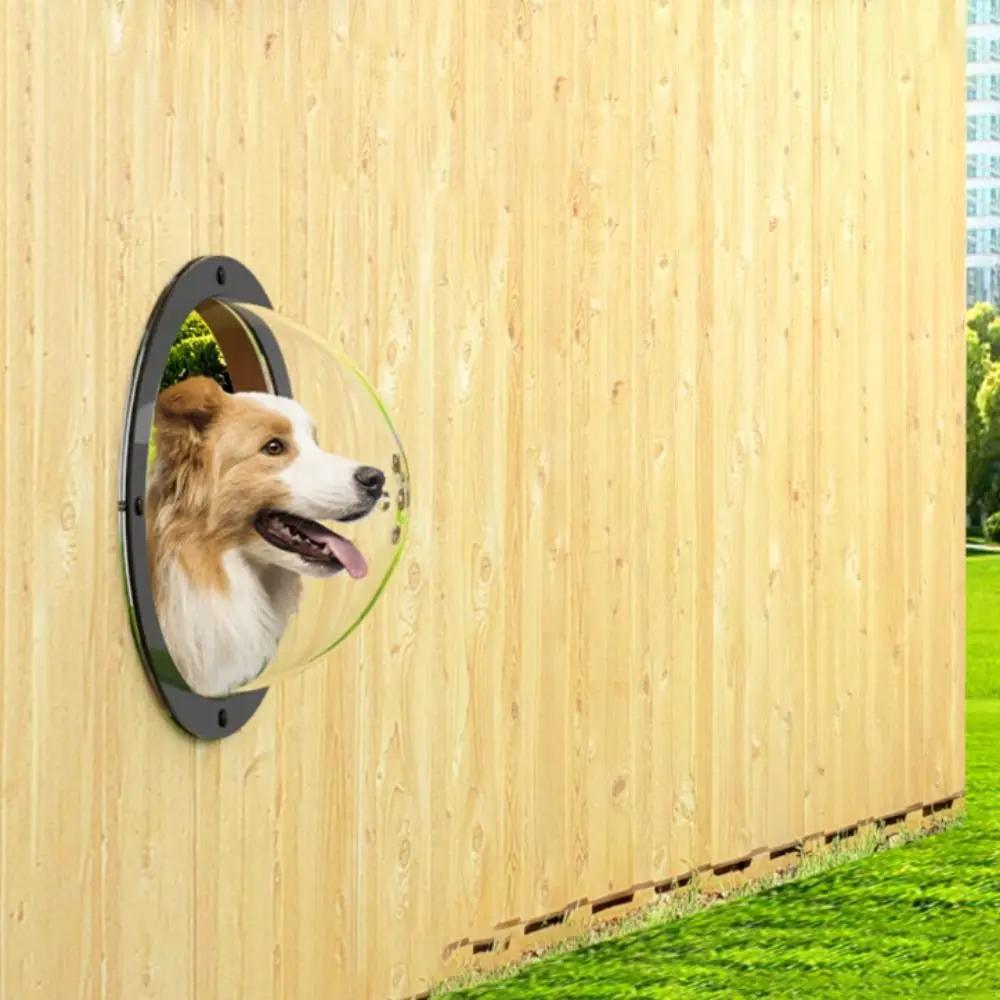 Janela acrílica durável do animal de estimação com furos do ar, Cerca transparente do cão para o filhote, Peek Dome - Image 1