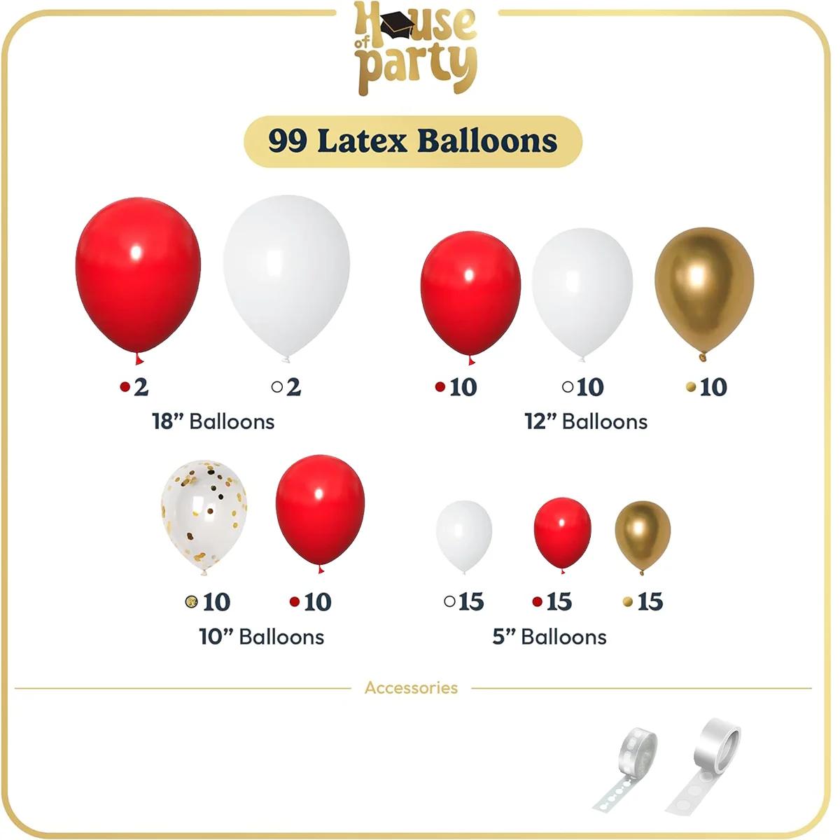 conjunto de arco de balão de látex para festas de formatura, aniversários, casamentos, festas de noivado, feriados, aniversários, decoração de quartos - Image 1