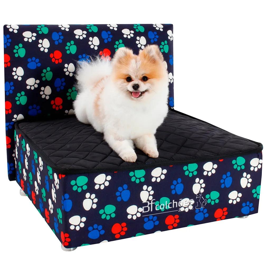 Cama Box Caminha Pet Com Cabeceira Para Cachorros e Gatos Luxo - BF Colchões - Image 1
