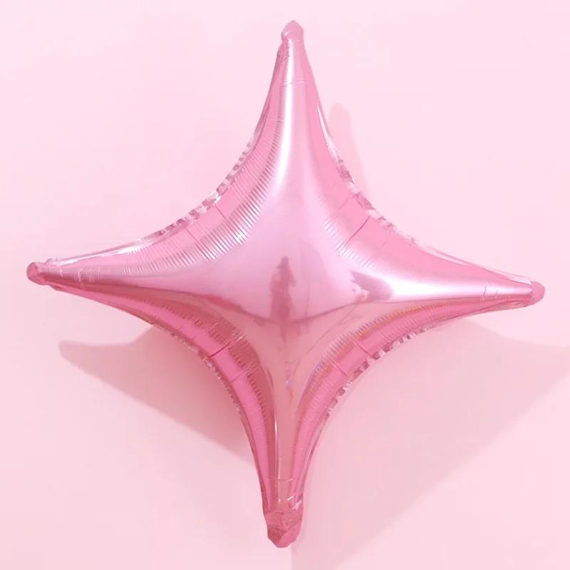 Balão folha de estrela de quatro pontas, 5 peças 10/18 porcelana decoração de festa de bebê aniversário de casamento fundo balão de estrela de alumínio - Image 1