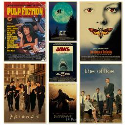 Pôster de filme clássico, impressões estéticas do escritório, amigos, tv, pintura retrô, vintage, casa, sala, bar, arte, decoração de parede, imagem - Image 1
