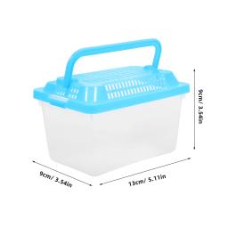 Caixa portátil do hamster do animal de estimação, aquário aquário, tartaruga transparente, portátil - Image 4