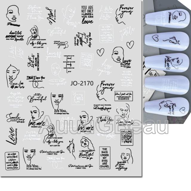 Adesivos 3D para Nail Art: Geometria, Faces e Decoração de Unhas para o Dia dos Namorados