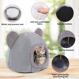 Eco-Friendly feltro gato caverna cama, dobrável Tenda Pet Confortável, auto-aquecimento cama, máquina confortável - Image 3