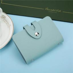 Carteira de cartão de visita para homens e mulheres, preto, rosa, azul, verde, vermelho, marrom, banco, ID, titular do cartão de crédito, 24 Bits - Image 6