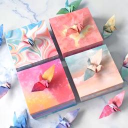 400 folhas de papel origami artesanato dobrável sorte desejo guindaste artesanato dupla face dobrável sorte desejo papel diy cor scrapbooking - Image 5