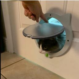 Portão De Cachorro De Plástico Para Animais De Estimação, Porta Interior, Fechadura De Segurança, Porta De Flap, Fácil Instalação, Brinquedos De Gatinho, Suprimentos De Animais, Janela Exterior - Image 5