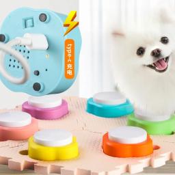 Recarregável Mini Pet Comunicação Pequeno Botão De Gravação, Gatos Cães Comer Falando Voz, Botões do alto-falante, Talk Training, Tinging Bell - Image 2