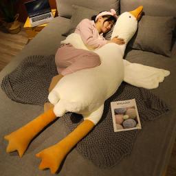 Big White Goose Sleeping Pillow para crianças, boneca de pelúcia, almofada macia do sofá, presente de aniversário para namorada, venda quente - Image 1