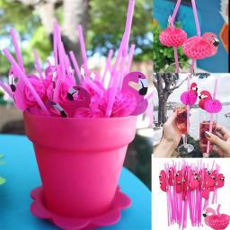 Canudos bebendo com flamingo, abacaxi, praia, tropical, aniversário, verão, piscina, casamento, suprimentos, 25 ou 50pcs - Image 1