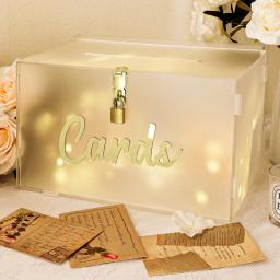Caixa De Cartão De Casamento De Acrílico Fosco, Caixa De Cartão De Presente Para Recepção De Casamento, Presente Para Lembrança De Casamento, Caixa De Dinheiro Envelope, Decorações De Festa - Image 2