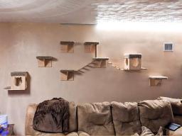 Prateleira de parede para gatos, arranhador de sisal, escada de gato, torre de árvore, plataforma, pet pulando móveis - Image 2