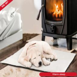 Auto-aquecimento pet pads cobertor filhote de cachorro almofada aquecimento esteira para gatos cães pequenos animais de estimação com corpo térmico calor refletindo núcleo almofada - Image 4