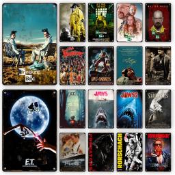 Et breaking mau filme do vintage metal poster mandíbulas retro estanho sinal de cinema arte da parede decoração placa para decoração de casa moderna estética - Image 1