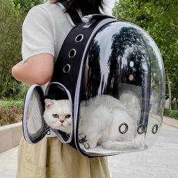 Gato Saco De Transporte Espaço Pet Mochila Respirável Portátil Transparente Mochila Cachorro Transportadora De Transporte Space Capsule Bag Animais De Estimação - Image 1