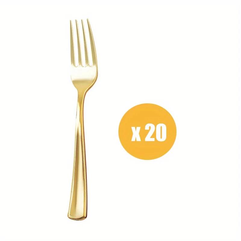 Louça De Plástico Reutilizável Durável, Elegante Prata Rosa Ouro, Adequado para Festas Casamentos e Feriados - Image 1