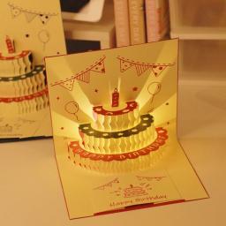Cartões com Envelope, Cartão de Bolo de Aniversário Musical 3D, Luz LED, Pop-Up, Cartões Postais para Menina e Criança Esposa, Todas as Ocasiões, Barco da gota - Image 5