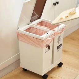 Lixo lata de cozinha armazenamento organização balde reciclagem de lixo classificação cube dustbin banheiro escritório molhado separação seca - Image 4