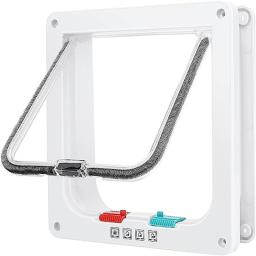 Porta com aba de plástico para animais de estimação, porta de segurança, pequeno pet fornecimentos, porta com aba para cão e gato, cachorro e gatinho, porta com aba de segurança - Image 2