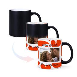 Canecas mágicas personalizadas, calor ativado, copo mudando de cor, foto de casais, nome impresso na caneca, presentes do dia dos namorados - Image 1