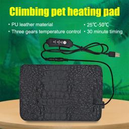 Pet Aquecimento Pad para Répteis, Cobertor Elétrico, Aquecedor, Almofada Quente, Controlador de Temperatura Ajustável, Incubadora Mat, USB - Image 5