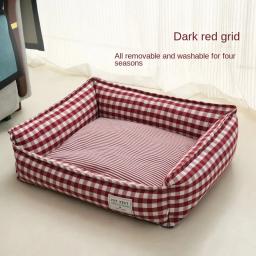 Almofada impermeável quadrada para animais de estimação, cama destacável para cães e gatos, ninho para cães pequenos e médios, sofá, acessórios da casa - Image 4