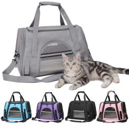 Portador de Animais Portátil com Malha Soft-Sided, Transportadora Respirável, Bolsa Dobrável para Cães e Gatos, Bolsa de Transporte - Image 1