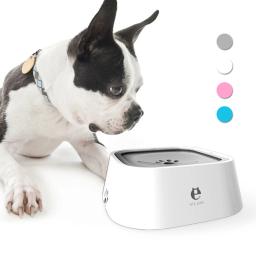 Bacia de flutuação plástica do gato da boca da bacia da água potável do abs do cão 1.5l não-molhando sem o distribuidor de água potável do derramamento bacia do cão - Image 1