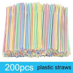 Canudos descartáveis de plástico, canudos dobráveis, listrado multicolorido, suprimentos semelhantes, cor aleatória, evento do partido, 600 pcs - Image 3