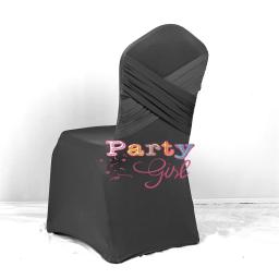 Novo design banquete de casamento spandex cadeira capa com swag volta estiramento cadeira capas para festa jantar decoração - Image 5