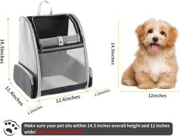 Saco de portador respirável, Mochila dobrável portátil gato, Viagem ao ar livre saco de transporte para gatos e cachorro, Pet Shop - Image 3