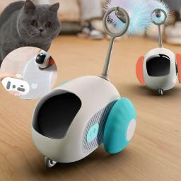 Interativo controle remoto carro elétrico brinquedo para gatos, recarregável Pet Toys, jogo de treinamento, cão suprimentos, versão atualizada, inteligente - Image 1